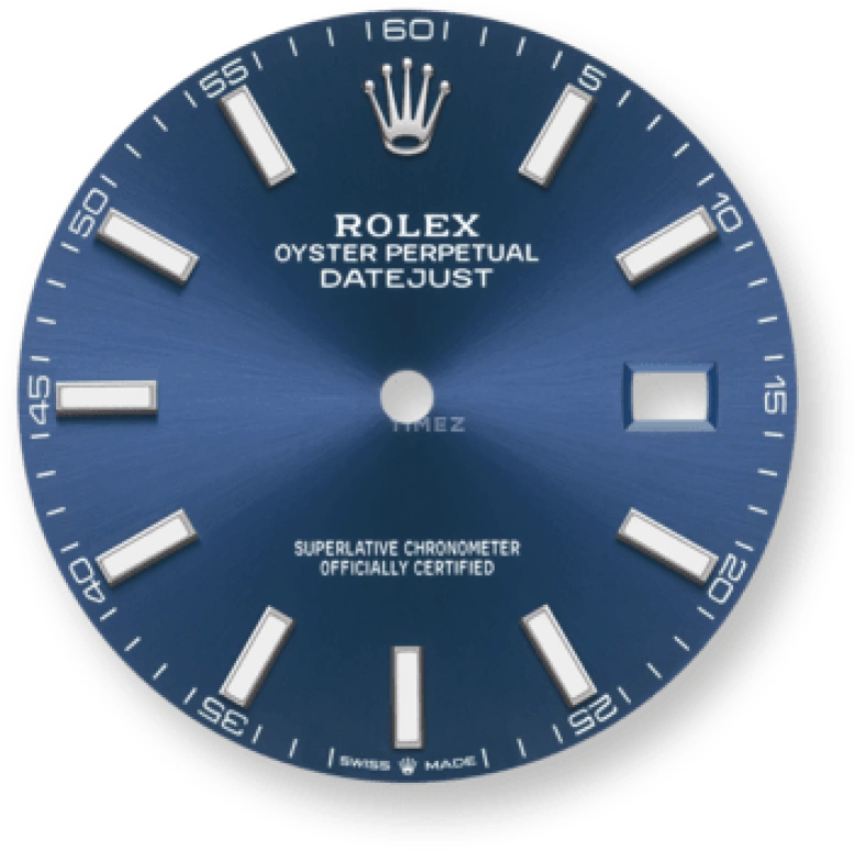 Rolex,Datejust 41 41mm,41mm,Stainless Steel,Blue,Automatic,Day,70hours,126300,126300-0002