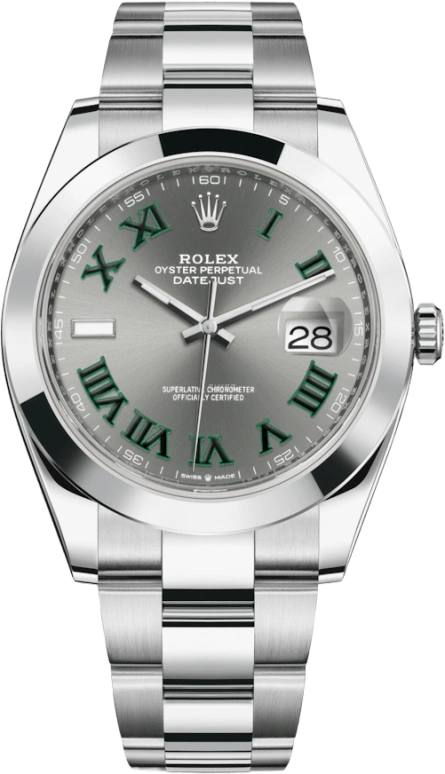 Rolex,Datejust 41 41mm,41mm,Stainless Steel,Grey,Automatic,Day,70hours,126300,126300-0013