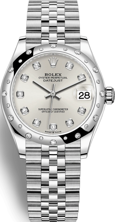 Rolex,Datejust 31 31mm,31mm,White Gold,Stainless Steel,Silver,Automatic,Day,55hours,278344RBR,278344RBR-0032