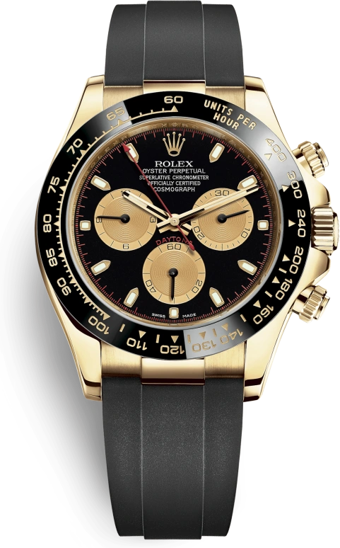 Rolex,Daytona 40mm,40mm,Ceramic,Yellow Gold,Black,Automatic,Chronograph,Column Wheel,Neymar da Silva Santos Júnior,116518LN,116518LN-0047