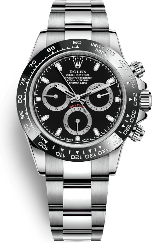 Rolex,Daytona 40mm,40mm,Ceramic,Stainless Steel,Black,Automatic,Chronograph,Column Wheel,116500LN,116500LN-0002