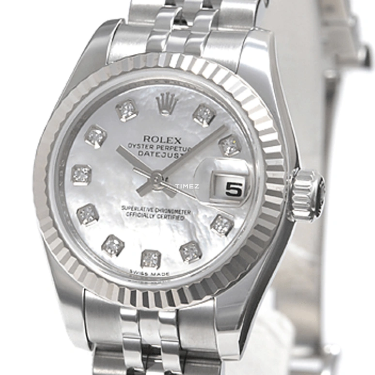 Rolex,Lady-Datejust 26mm,26mm,Stainless Steel,White,Automatic,Day,48hours,179174,179174-NG-63130