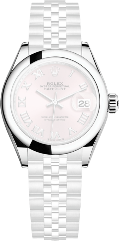 Rolex,Lady-Datejust 28mm,28mm,Stainless Steel,Pink,Automatic,Day,55hours,279160,279160-0013