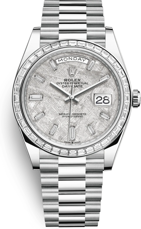 Rolex,Day-Date 40 40mm,40mm,Platinum,Silver,Automatic,Date,Day,228396TBR,228396TBR-0027