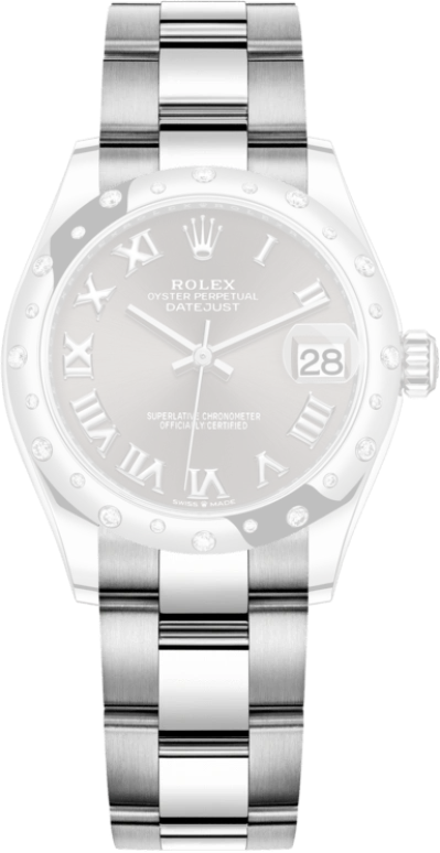 Rolex,Datejust 31 31mm,31mm,White Gold,Stainless Steel,Grey,Automatic,Day,55hours,278344RBR,278344RBR-0023