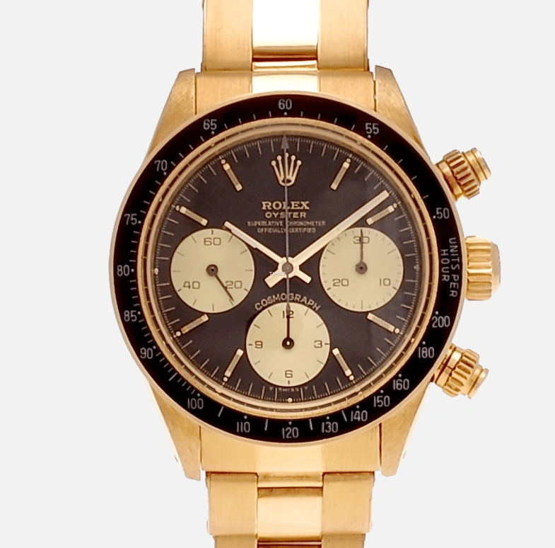 Rolex,Daytona 37mm,37mm,Yellow Gold,Black,Handwound,Chronograph,48hours,6263,6263-Black Dial YG
