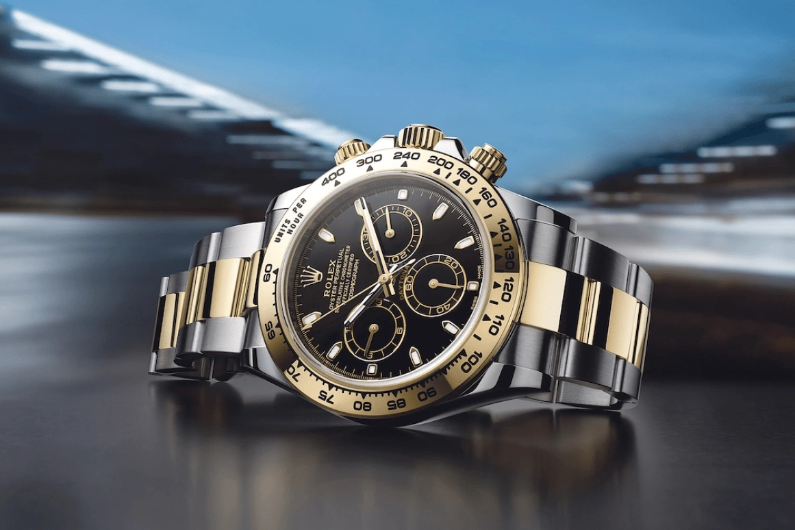 Rolex,Daytona 40mm,40mm,Yellow Gold,Stainless Steel,Black,Automatic,Chronograph,72hours,116503,116503-0004