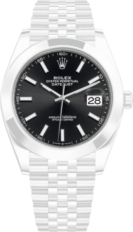 Rolex,Datejust 41 41mm,41mm,Stainless Steel,Black,Automatic,Day,70hours,126300,126300-0012