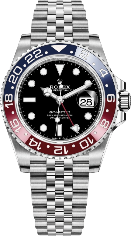 Rolex,GMT-Master II 40mm,40mm,Stainless Steel,Black,Automatic,Day,Dule Time,126710BLRO,126710BLRO-0001