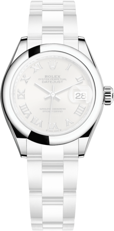 Rolex,Lady-Datejust 28mm,28mm,Oystersteel,Silver,Automatic,Day,55hours,279160,279160-0008