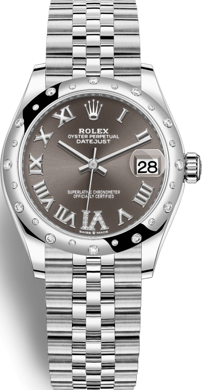 Rolex,Datejust 31 31mm,31mm,White Gold,Stainless Steel,Grey,Automatic,Day,55hours,278344RBR,278344RBR-0030