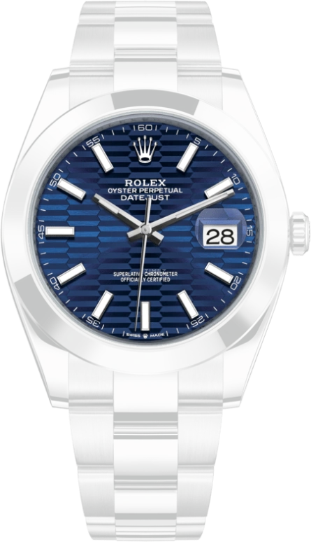 Rolex,Datejust 41 41mm,41mm,Stainless Steel,Blue,Automatic,Day,70hours,126300,126300-0023