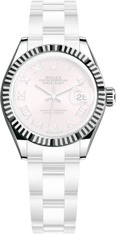 Rolex,Lady-Datejust 28mm,28mm,White Gold,Stainless Steel,Pink,Automatic,Day,55hours,279174,279174-0018