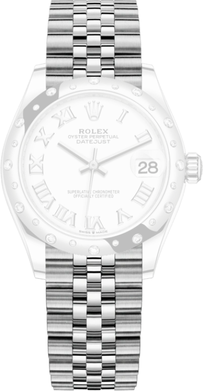Rolex,Datejust 31 31mm,31mm,White Gold,Stainless Steel,White,Automatic,Day,55hours,278344RBR,278344RBR-0012