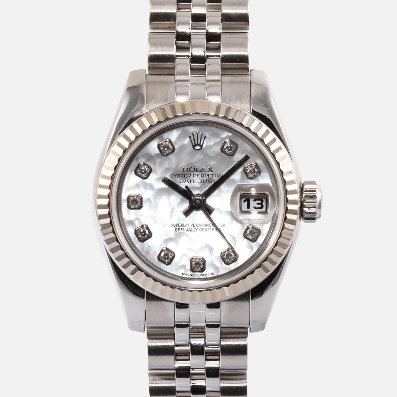 Rolex,Lady-Datejust 26mm,26mm,Stainless Steel,White,Automatic,Day,48hours,179174,179174-NG-63130