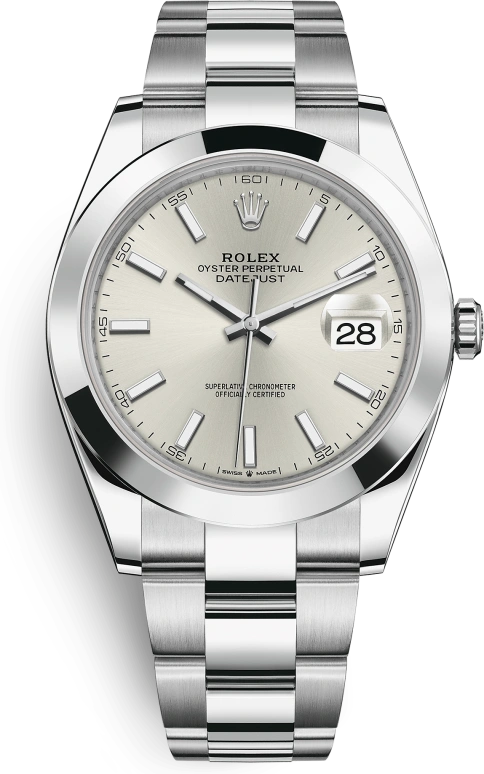 Rolex,Datejust 41 41mm,41mm,Stainless Steel,Silver,Automatic,Day,70hours,126300,126300-0003