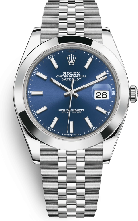 Rolex,Datejust 41 41mm,41mm,Stainless Steel,Blue,Automatic,Day,70hours,126300,126300-0002