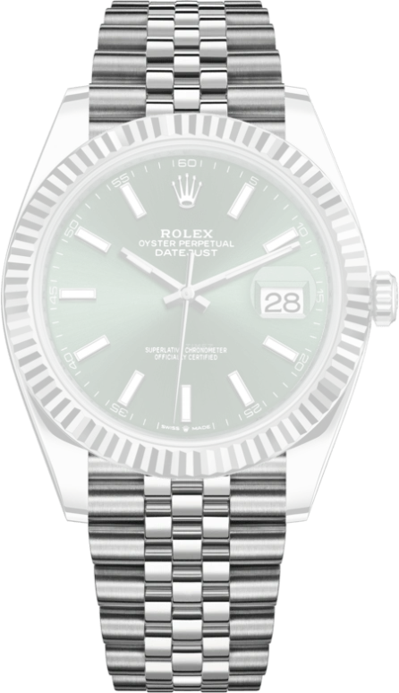 Rolex,Datejust 41 41mm,41mm,White Gold,Stainless Steel,Green,Automatic,Day,70hours,126334,126334-0028