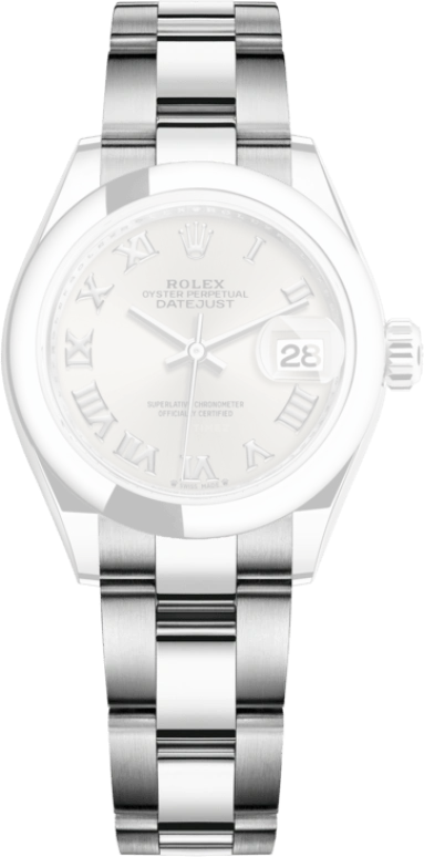 Rolex,Lady-Datejust 28mm,28mm,Oystersteel,Silver,Automatic,Day,55hours,279160,279160-0008