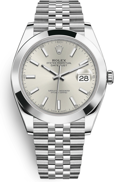 Rolex,Datejust 41 41mm,41mm,Stainless Steel,Silver,Automatic,Day,70hours,126300,126300-0004