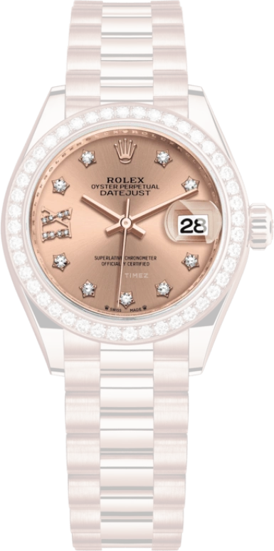 Rolex,Lady-Datejust 28mm,28mm,Everose Gold,Pink,Automatic,Day,55hours,279135RBR,279135RBR-0029