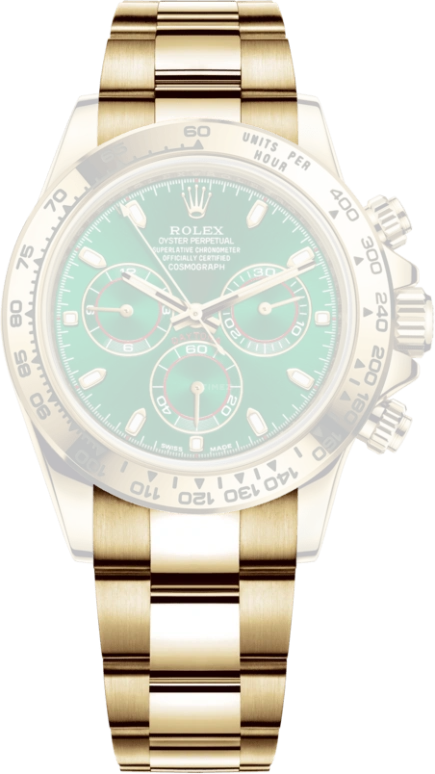 Rolex,Daytona 40mm,40mm,Yellow Gold,Green,Automatic,Chronograph,72hours,Central Cee,116508,116508-0013