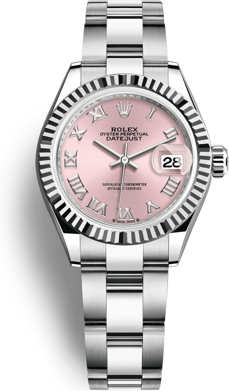 Rolex,Lady-Datejust 28mm,28mm,White Gold,Stainless Steel,Pink,Automatic,Day,55hours,279174,279174-0018