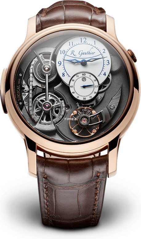 Romain Gauthier,Logical One 43毫米,43毫米,红金,白色,灰色,手动上弦,动力储存指示,镂空,MON00124