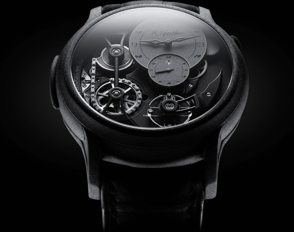 Romain Gauthier,Logical One 43毫米,43毫米,钛,黑色,手动上弦,动力储存指示,46小时,MON00200
