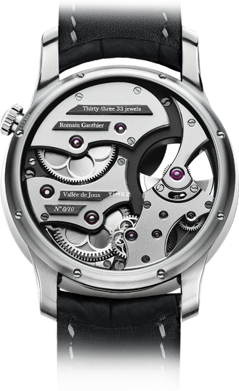 Romain Gauthier,Insight 39.50毫米,39.50毫米,钛,黑色,蓝色,自动上弦,80小时,自制机芯,MON00377