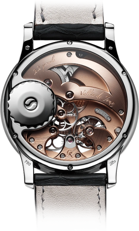 Romain Gauthier,Prestige HMS 41毫米,41毫米,白金,银色,黑色,手动上弦,动力储存指示,镂空,MON00008