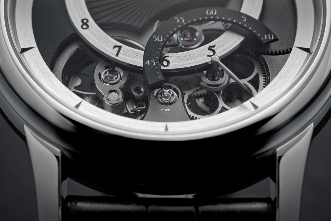 Romain Gauthier,Prestige HMS 41毫米,41毫米,铂金,黑色,银色,手动上弦,动力储存指示,镂空,MON00010