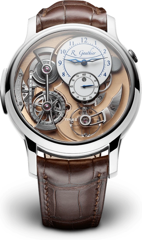 Romain Gauthier,Logical One 43mm,43mm,White Gold,Cream,White,Handwound,Power Reserve Indicator,Skeleton,MON00164