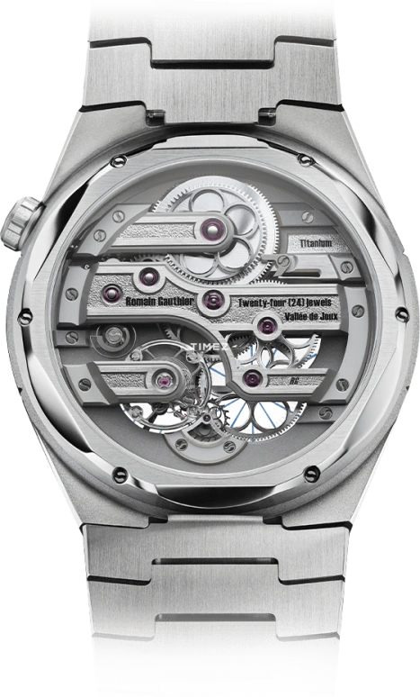 Romain Gauthier,Freedom 41x47.80毫米,41x47.80毫米,钛,黑色,银色,手动上弦,60小时,自制机芯,MON00584