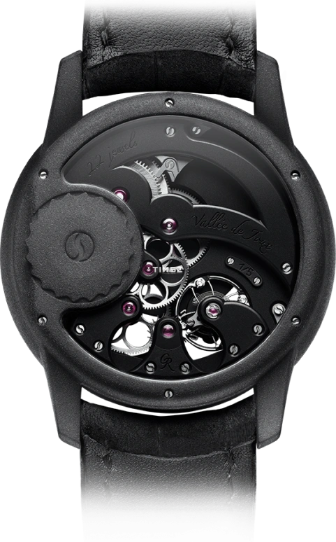 Romain Gauthier,Prestige HMS 43毫米,43毫米,钛,黑色,手动上弦,动力储存指示,60小时,MON00084