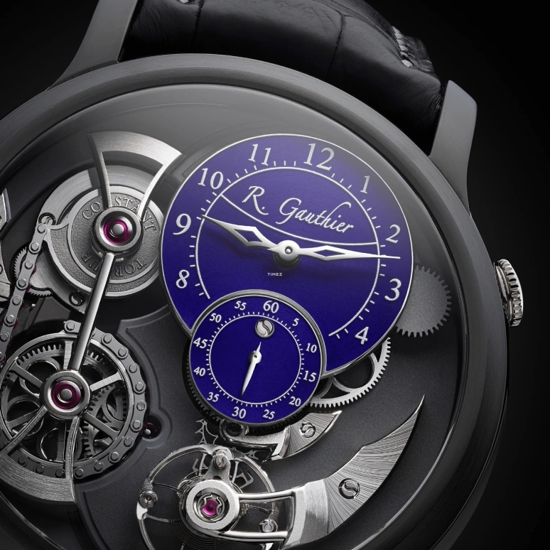 Romain Gauthier,Logical One 43毫米,43毫米,钛,蓝色,黑色,手动上弦,动力储存指示,46小时,MON00141