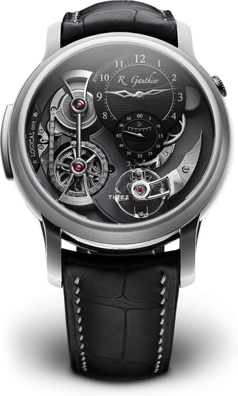Romain Gauthier,Logical One 43毫米,43毫米,钛,黑色,灰色,手动上弦,动力储存指示,46小时,MON00149