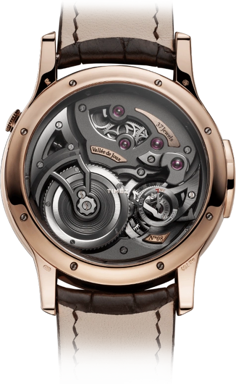 Romain Gauthier,Logical One 43毫米,43毫米,红金,黑色,灰色,手动上弦,动力储存指示,镂空,MON00120