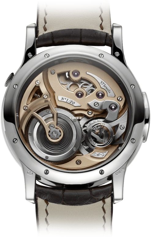 Romain Gauthier,Logical One 43毫米,43毫米,白金,米黄色,白色,手动上弦,动力储存指示,镂空,MON00900