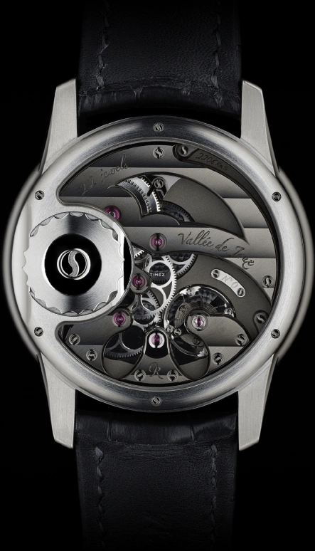 Romain Gauthier,Prestige HMS 43毫米,43毫米,钛合金,黑色,银色,手动上弦,动力储存指示,镂空,MON00011