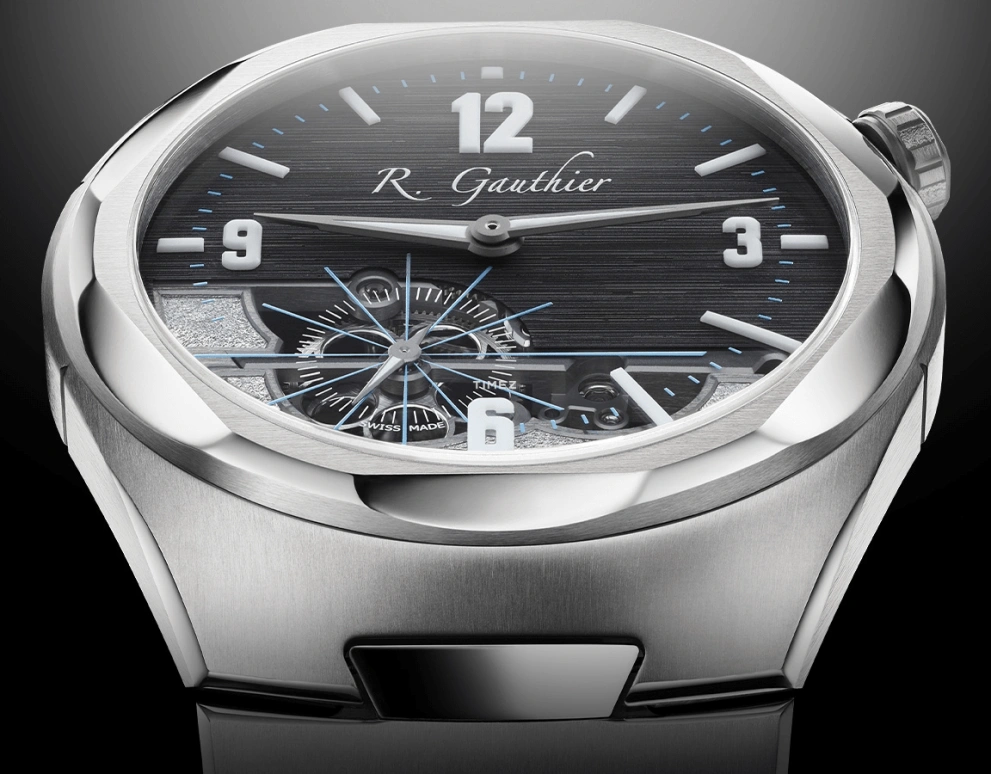 Romain Gauthier,Freedom 41x47.80毫米,41x47.80毫米,钛,黑色,银色,手动上弦,60小时,自制机芯,MON00584