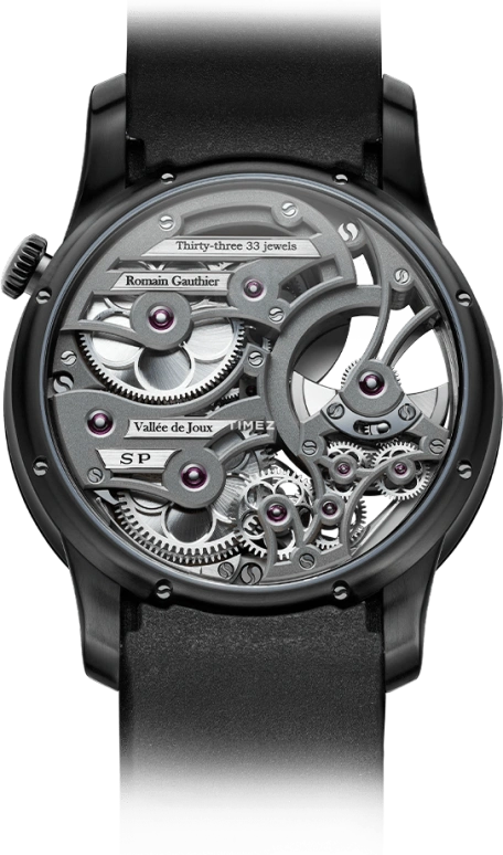 Romain Gauthier,Heritage 39.50毫米,39.50毫米,钛,黑色,灰色,自动上弦,80小时,自制机芯,MON00344