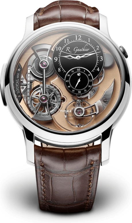 Romain Gauthier,Logical One 43毫米,43毫米,白金,黑色,米黄色,手动上弦,动力储存指示,46小时,MON00910