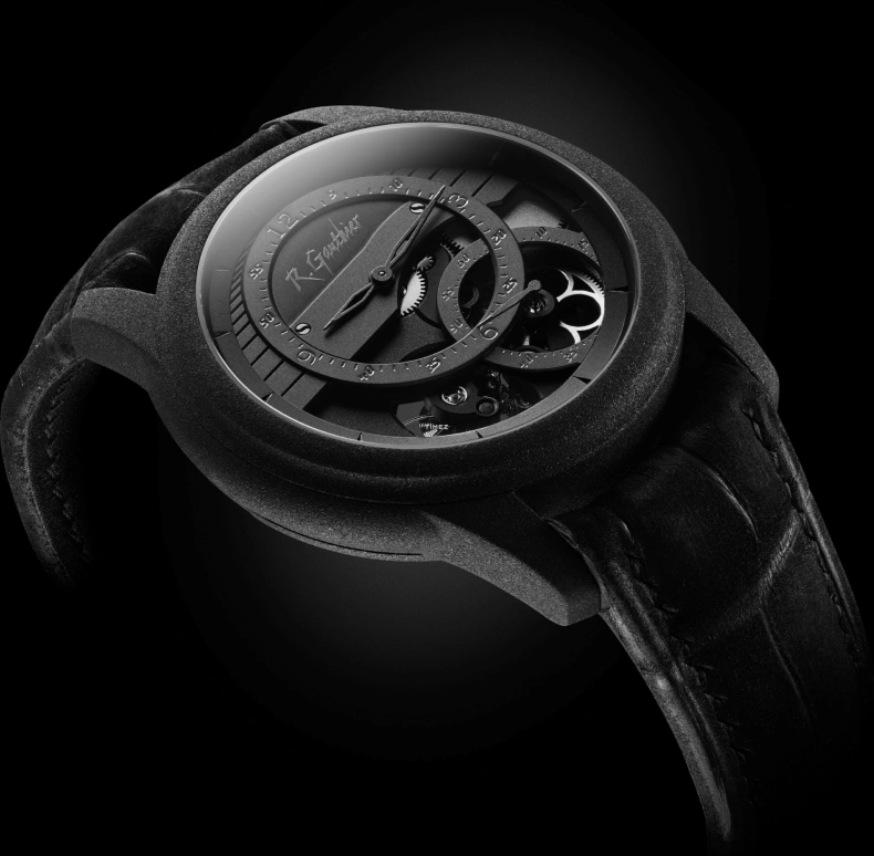 Romain Gauthier,Prestige HMS 43毫米,43毫米,钛,黑色,手动上弦,动力储存指示,60小时,MON00084