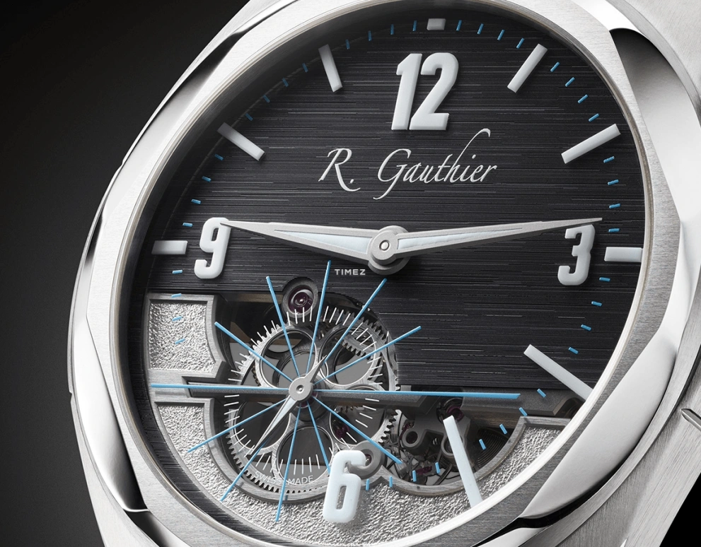 Romain Gauthier,Freedom 41x47.80毫米,41x47.80毫米,钛,黑色,银色,手动上弦,60小时,自制机芯,MON00584