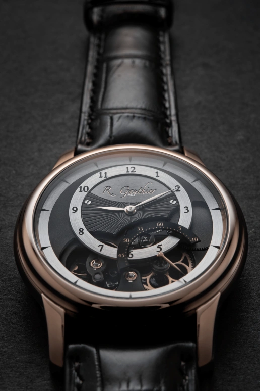 Romain Gauthier,Prestige HMS 41毫米,41毫米,红金,黑色,银色,手动上弦,动力储存指示,镂空,MON00009