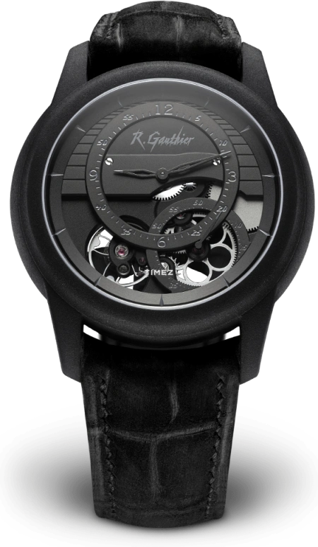 Romain Gauthier,Prestige HMS 43毫米,43毫米,钛,黑色,手动上弦,动力储存指示,60小时,MON00084