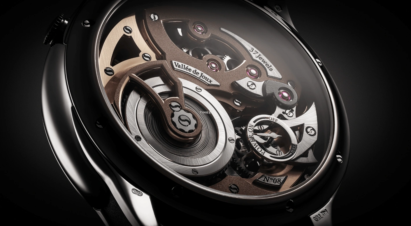 Romain Gauthier,Logical One 43毫米,43毫米,白金,米色,黑色,手动上弦,动力储存指示,镂空,MON00163