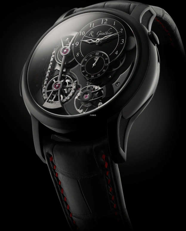 Romain Gauthier,Logical One 43毫米,43毫米,钛合金,黑色,灰色,手动上弦,动力储存指示,镂空,MON00145