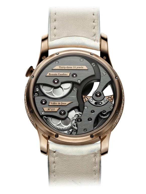 Romain Gauthier,Insight 39.50毫米,39.50毫米,红金,蓝色,灰色,自动上弦,蓝宝石,圆形,MON99988
